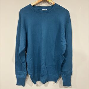 Rue 21 Teal Knit Pullover Sweater Women's Medium Crew Neck Soft Cozy Size M